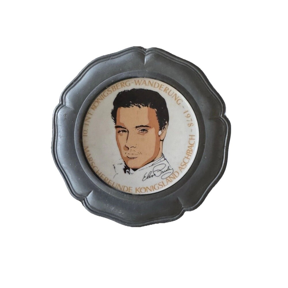 Rare 1978 Elvis Presley Marschfreunde Königsland Aschbach German Memorial Plate